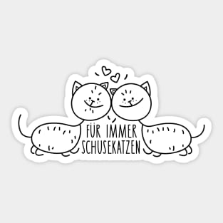 Cuddly cats couple Sticker